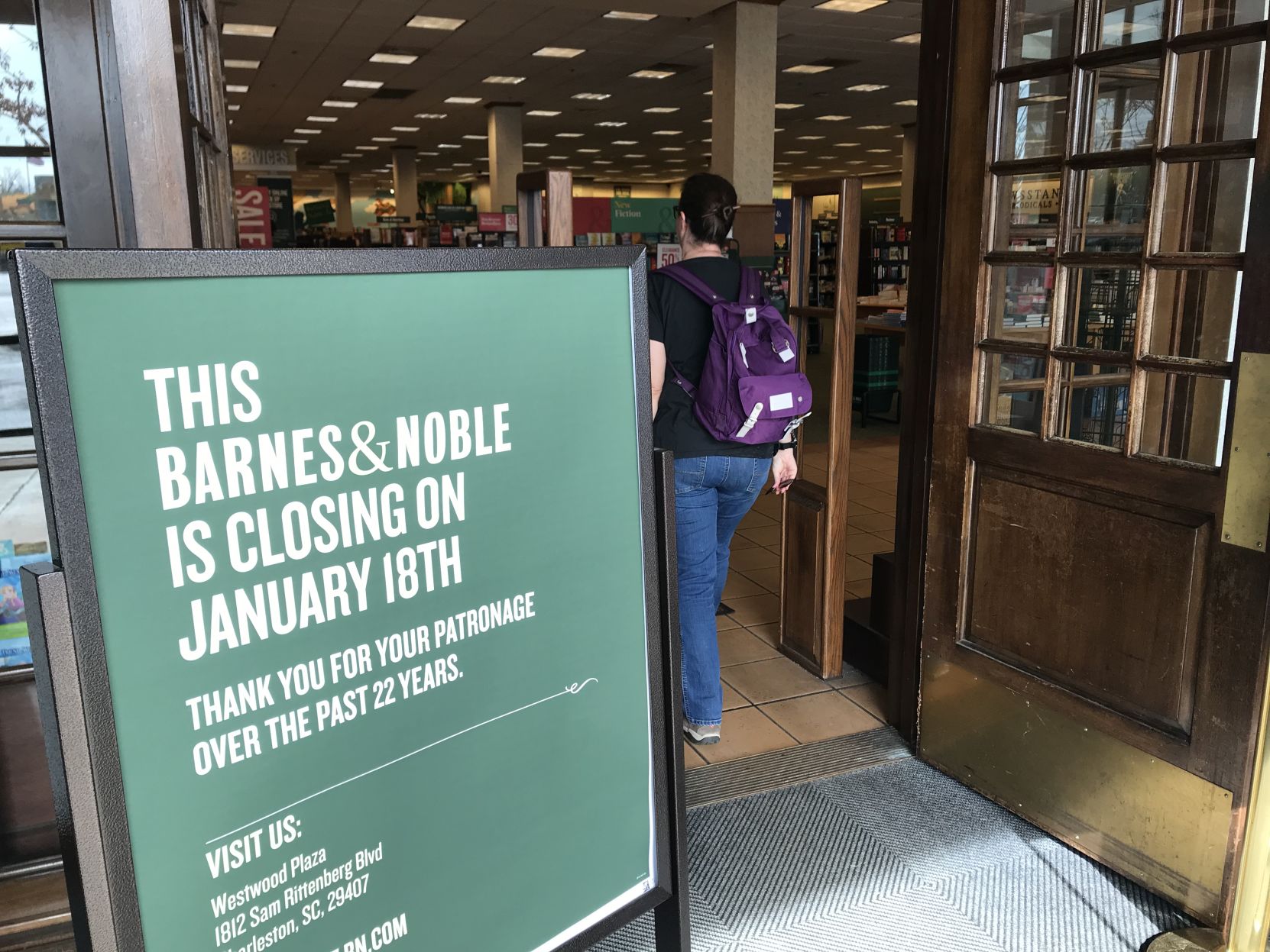 Barnes & Noble Booksellers to close Jan. 18